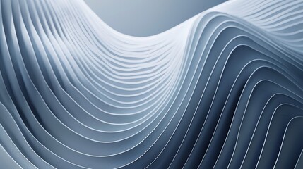 Abstract background with smooth blue waves forming pattern