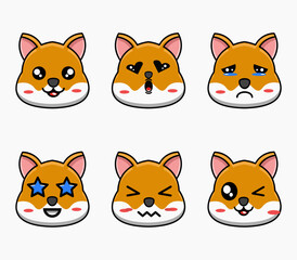 Vector design illustration of cute character, cute Sihiba emoticon