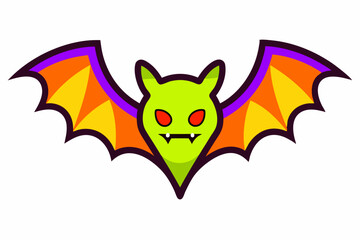 Vector Line Art: Halloween Bat Icon