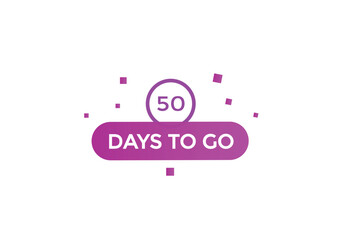 50 days to go, icon, stile, timer, countdown, clock, time,  background, template, 50  days to go, countdown, sticker, left banner, business, sale, label button
