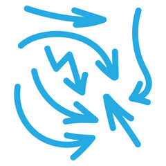 Set of Hand drawn vector arrows doodle on white background.design element vector illustration.