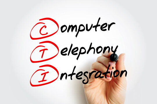 CTI - Computer Telephony Integration is a common name for any technology that allows interactions on a telephone and a computer to be coordinated, acronym concept background