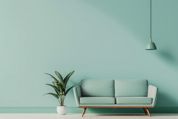 Mid-Century Modern Decor with 1950s Sofa and Armchair