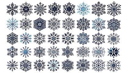 Collection of Snowflake Designs in Different Shapes and Sizes
