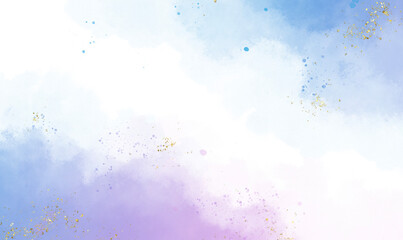 Abstract pink and blue watercolor on white background. texture design.The color splashing on the paper. It is a hand drawn on a white background. template for card, poster