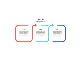 Vector infographic thin line design with marketing icons. Business concept with 3 options, steps or processes.