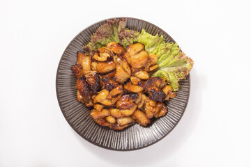 鶏皮　炭火焼き