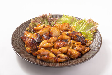 鶏皮　炭火焼き