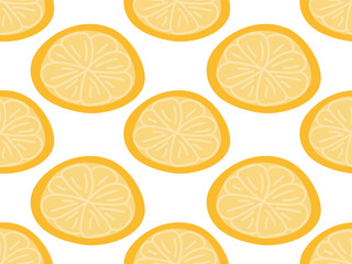 Seamless pattern with lemons. Citrus seamless pattern with lemon slices