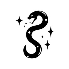 Obraz premium Mystical ......., Magic Celestial Silhouette Tattoo design.