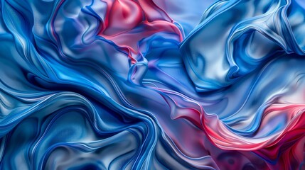 Abstract blue and red background flowing in a wave pattern
