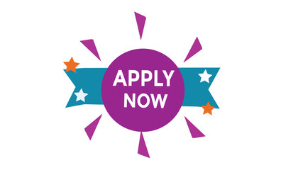 Apply now button web banner templates. Vector Illustration 
