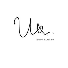 Ux Initial signature logo vector design