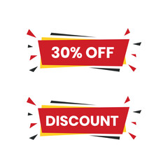 Special offer seasonal discount price tag red and black vector Banner template 