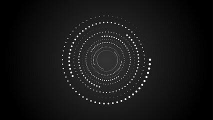 Rhythmic Spiral Sound Wave Abstract Vector Background.