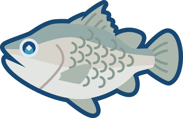 かわいいナイルパーチのイラスト