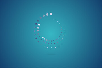 Round Dot Wave Spiral with Copyspace for Text.