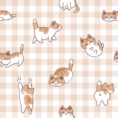 seamless pattern with cats