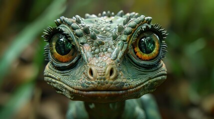 Fototapeta premium Cute dinosaur with big eyes