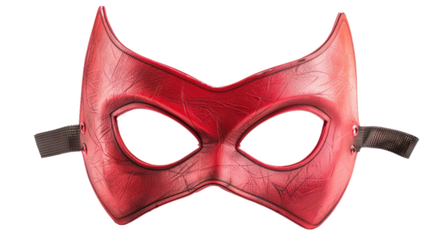 Superhero mask or villian face mask eye mask on transparent