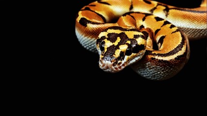 Naklejka premium Close-up snake head body snake appears to Python species known