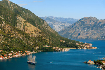 Kotor Marina and Adriatic Sea View from Fortress