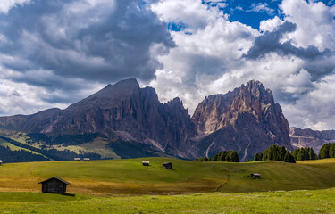 Mountain valley landscape. Mountain panorama