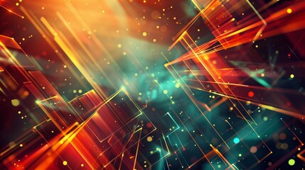 Abstract background showing interconnected shapes forming complex structures