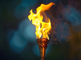 Olympic games torch with flame