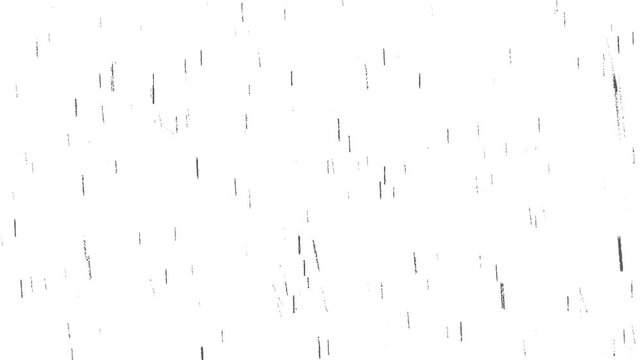 hand drawn rain black lines animation effect on a white background, 2d animated rain falling, cel traditional animation doodle