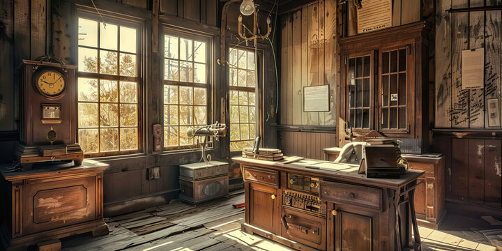 Station Master's Office: An old-fashioned office, complete with a wooden desk and a telegraph machine.