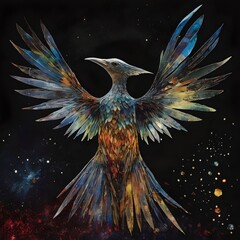 flying bird with wings