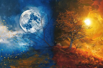 Autumn equinox, day equals night