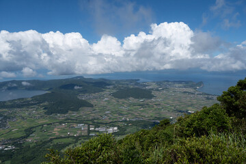 夏の開聞岳の山頂