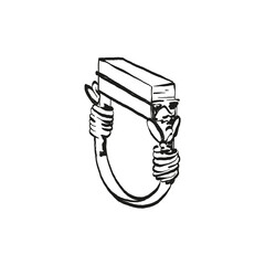 Hand draw la dolce vita vintage doodles collection. Illustrations for invitations, menus and parties. La dolce vita italian style. summer holidays in the village of Provence.