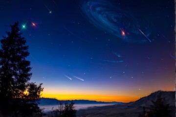 Cosmic Vortex: Mesmerizing Interstellar Landscape,Generative AI