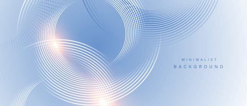 Abstract blue modern background with circle elements. Digital technology concept. vector illustration