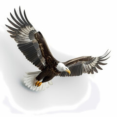 Obraz premium 3D eagle in white background vector image