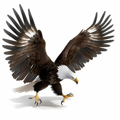 Fototapeta premium 3D eagle in white background vector image