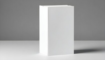 plain blank white Blank vertical book  white mockup object