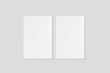 Mockup white blank empty paper cards