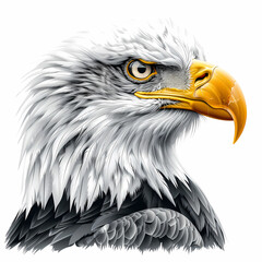 Obraz premium 3D eagle in white background vector image