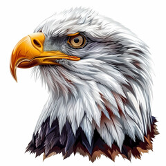 Fototapeta premium 3D eagle in white background vector image
