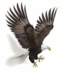 Obraz premium 3D eagle in white background vector image