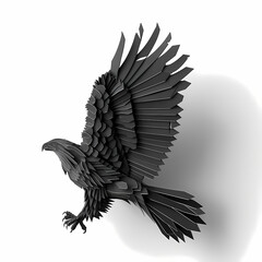 Fototapeta premium 3D eagle in white background vector image