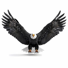 Fototapeta premium 3D eagle in white background vector image