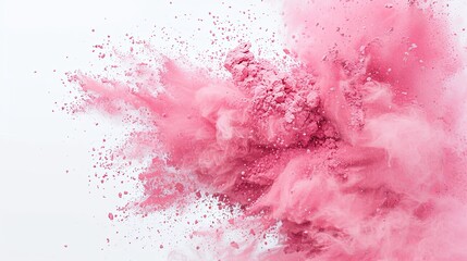 Obraz premium Pink powder, white background