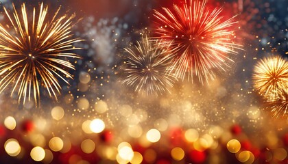 fireworks in the night sky