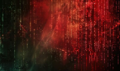 Abstract Hacker Code On A Red And Green Background