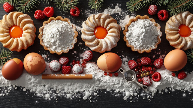christmas cookies with chocolate